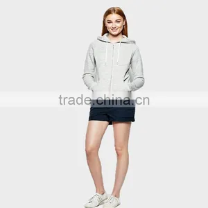 Ladies Sportswear Gray Hoodies 100%Cotton Pollover thumbnail-3