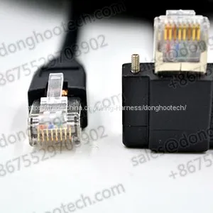RJ45 Right Angle With Recessed Thumbscrews Horizontal Data Cables thumbnail-1