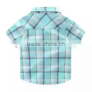 2016 Baby Clothes Cheap Custom Wholesale China Plaid Fashion Thicken Clothing Winter Boys Short Sleeve Polo T-shirt thumbnail-4