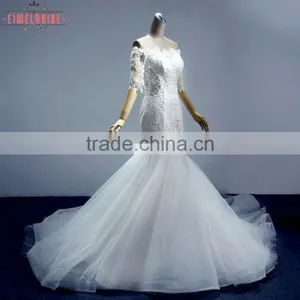 2017 China Manufacturer Bride Wedding Dress White Appliques thumbnail-2