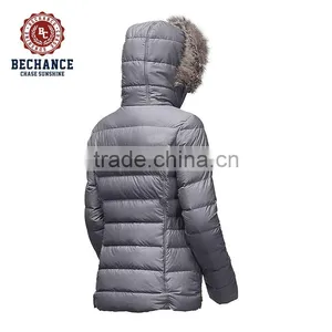 Women Down & Feather Winter Jacket With Fur thumbnail-3