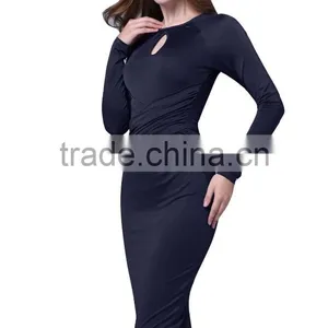 Fashion Women Ladies Office Dress Clothes Knee-length Bodycon Slim Pencil Party Dress thumbnail-6