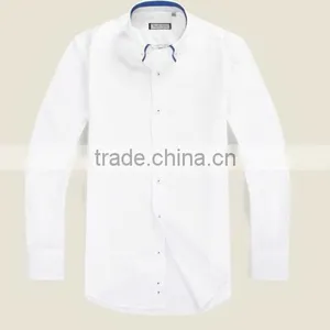 Wholesale 100% Cotton White Shirts for Men Slim Fit Men Shirt thumbnail-1