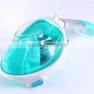 High Quality Silicone Full Face Diving Mask 180 Degree Snorkel Mask Snorkel for Mask With Gopro Mount thumbnail-5