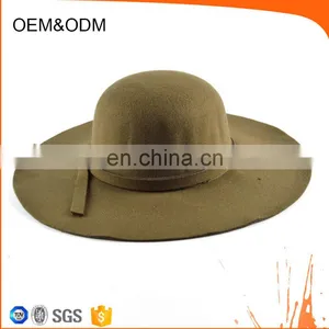 Wide Brim Fedora Hat Custom Logo Band thumbnail-6