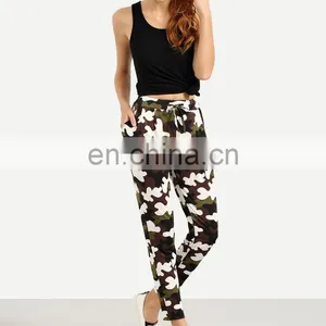 Wholesale High Quality Casual Drawstring Waist Camouflage Pants For Man And Woman thumbnail-4