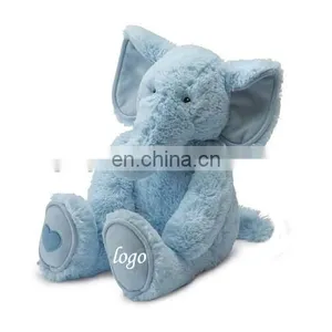Custom Logo Blue Color Elephant Plush Toy thumbnail-1