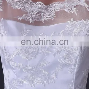 Grace Karin Sleeveless Off- Shoulder Long White Lace Wedding Dress CL3821 thumbnail-4