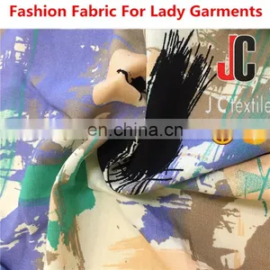 Textile Shanghai 100 Print Viscose Rayon Print Woven Challie Fabric for Woman Dress thumbnail-1