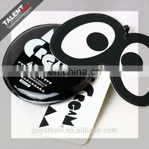 Custom Paper Printed Black Punched Shape Hangtag With PVC Cotton Filling Pendant for Kid's Garment thumbnail-2