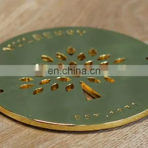 Custom Logo Gold Heart Metal Clothing Labels Garment Accessories thumbnail-2