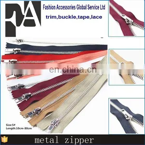 10cm-20cm 100pcs Close-End Metal Zippers With Pearl Slider, Multi-color #5 Zipper thumbnail-1