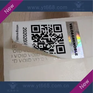 Silver Bar-code/QR Code Security Scratch off Label Sticker With Custom Design thumbnail-1