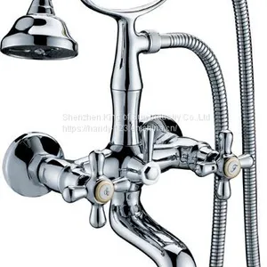 Water Brass Chrome Faucets for Bathtub thumbnail-1