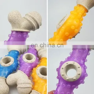 Semi-transparent Color Pet Toys Dog Bone Chew Toy for Aggressive Chewers Dog Bone Toy thumbnail-2