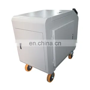 LYC-C10 High Filtration Precision Movable Pushcart Engine Oil Purifier With Protective Housing thumbnail-5