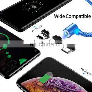 2020 New Design 3A Magnetic USB Data Charger Cable Line Type-C Android IOS Fast Charging 3in1 USB Cable Cell Phone Charger Cable thumbnail-5
