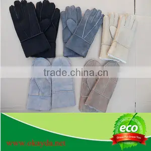 Fashion Winter Beautiful Style Factory Direct Wholesale Lambskin Leather Gloves thumbnail-1