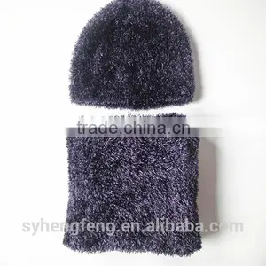 New Fashion Winter Two-piece Hat and Scarfs Adult Winter Hats and Caps thumbnail-3
