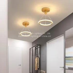 Creativity LED Chandeliers Lamps For Living Room Bedroom Corridor Indoor Ring Lighting Lights Ceiling Mount Luminaire Lustre thumbnail-3