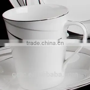 European Style Luxurious Bone China Coffee Mug With Streamline Design thumbnail-1