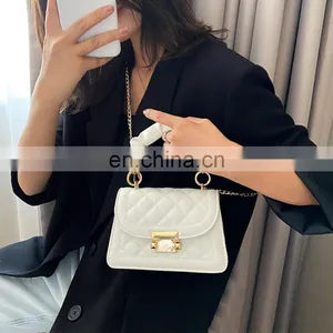 Wholesale Womens Popular Korean, Fashion Chains Crossbody Portable Small Square Shoulder Bags/ thumbnail-5