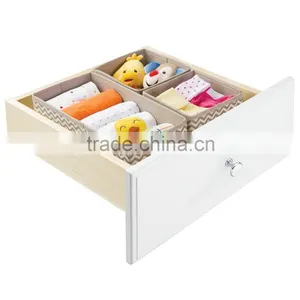 Fabric Non-woven Underwear Storage Drawer Box Drawer Organizer Set of 3 thumbnail-4