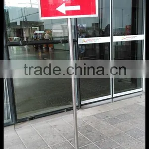 Retactable Silver Stainless Steels Sign Display Stand-floor Stand-manu Sign Board thumbnail-1
