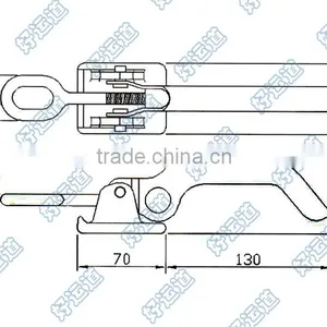 03210 Forged Hook Trailer Side Board Fastener Toggle Fastener thumbnail-2