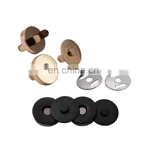 High Quality Metal Accessories Clasps Fastener Magnetic Snaps Buttons With Locking Disks Washers thumbnail-3