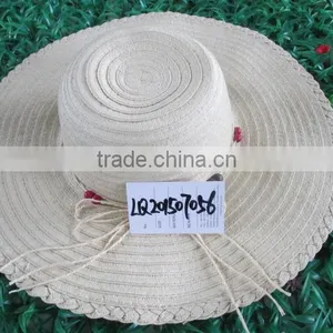 Summer Beach Sun Jazz Stingy Brim Cap Hat Ribbon Custom Straw Hat thumbnail-5