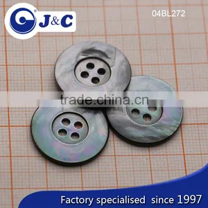 Blacklip Shell Buttons, Mop Sea Shell Buttons, Flat 4 Holes Round Shirt Button thumbnail-1