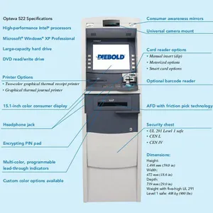 Diebold China Manufacturers Opteva 522 Bank ATM Cash Machine Cash Dispenser Lobby Machine thumbnail-2