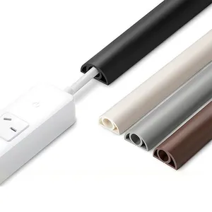 Self-Adhesive PVC Rubber Trunking Soft Ground Surface-Mounted Wire Organizer Self-Adhesive Soft Trunking Artifact for Wires thumbnail-3