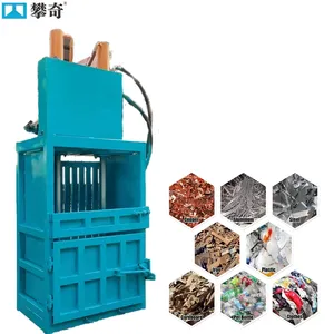 Small Vertical Hydraulic Baler for Waste Cardboard Paper Plastic Recycling thumbnail-2