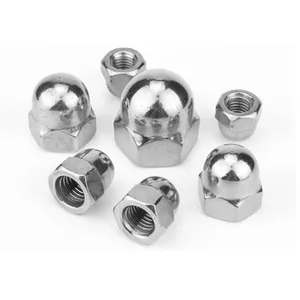 Metric Hex Domed Acorn Nuts DIN 1587 Steel Class 8 Black Finish thumbnail-3