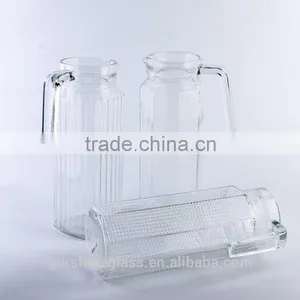 1.0L Lliter Smartly Design Glass Water Bottle Jug Set With Lid thumbnail-5