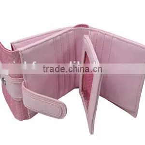 Lovely Pink Compartments Useful Women Ladies PU Leather Wallet thumbnail-2