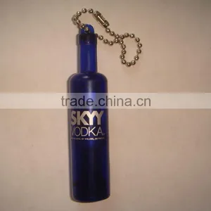Plastic Bottle Shapes Led Logo Design Keychain Led All Kind of Shapes Keyring for Promotion thumbnail-1