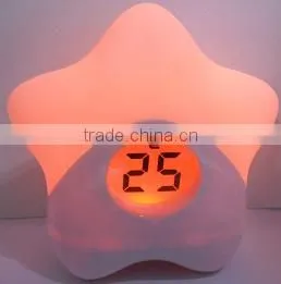 Digital Room Thermometer Silicone LED Color Changing Night Light thumbnail-3