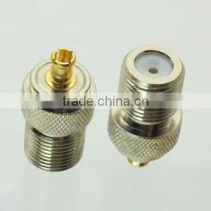 F Female Jack to MCX Male Plug Straight Rf Coaxial Connector Adapter thumbnail-1