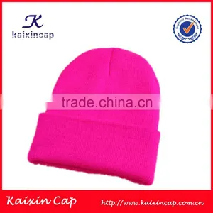 100% Acrylic High Quality High Quality Knitted Customize Knitted Beanie Cap thumbnail-2