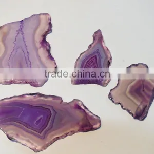 Lavender Purple Agate Stone Slices Loose Gemstone thumbnail-1