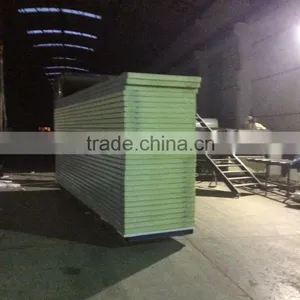 75mm Thickness PU Foam Sandwich Wall Panel, Wall Sandwich Panel Price for Refrigerating Room thumbnail-4