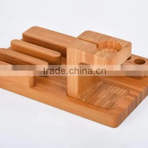 2016 Luxury Bamboo Material Stand Holder for Apple Watch Iphone thumbnail-6