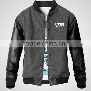 Letterman Varsity Jacket,custom Letterman Bomber Varsity Jacket,customized Leather Sleeve Varsity Jacket thumbnail-1
