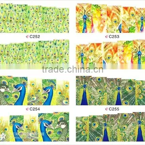2015 Top Sell Flower Bows Etc Water Transfer Sticker Nail Art Decals Nails Wraps Temporary Tattoos Watermark Nail Tools thumbnail-1