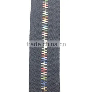 2015 Lastest Fashion Stylish Leopard Rainbow Designer Special Colour Teeth Metal Zipper thumbnail-3