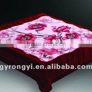100% Polyester Raschel Quality Printed Interweave Double Blanket thumbnail-1