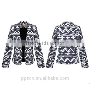 New Design Long Sleeve Warm Thick Woven Winter Jacket Casual Women Ladies Blazer Quality Choice thumbnail-1